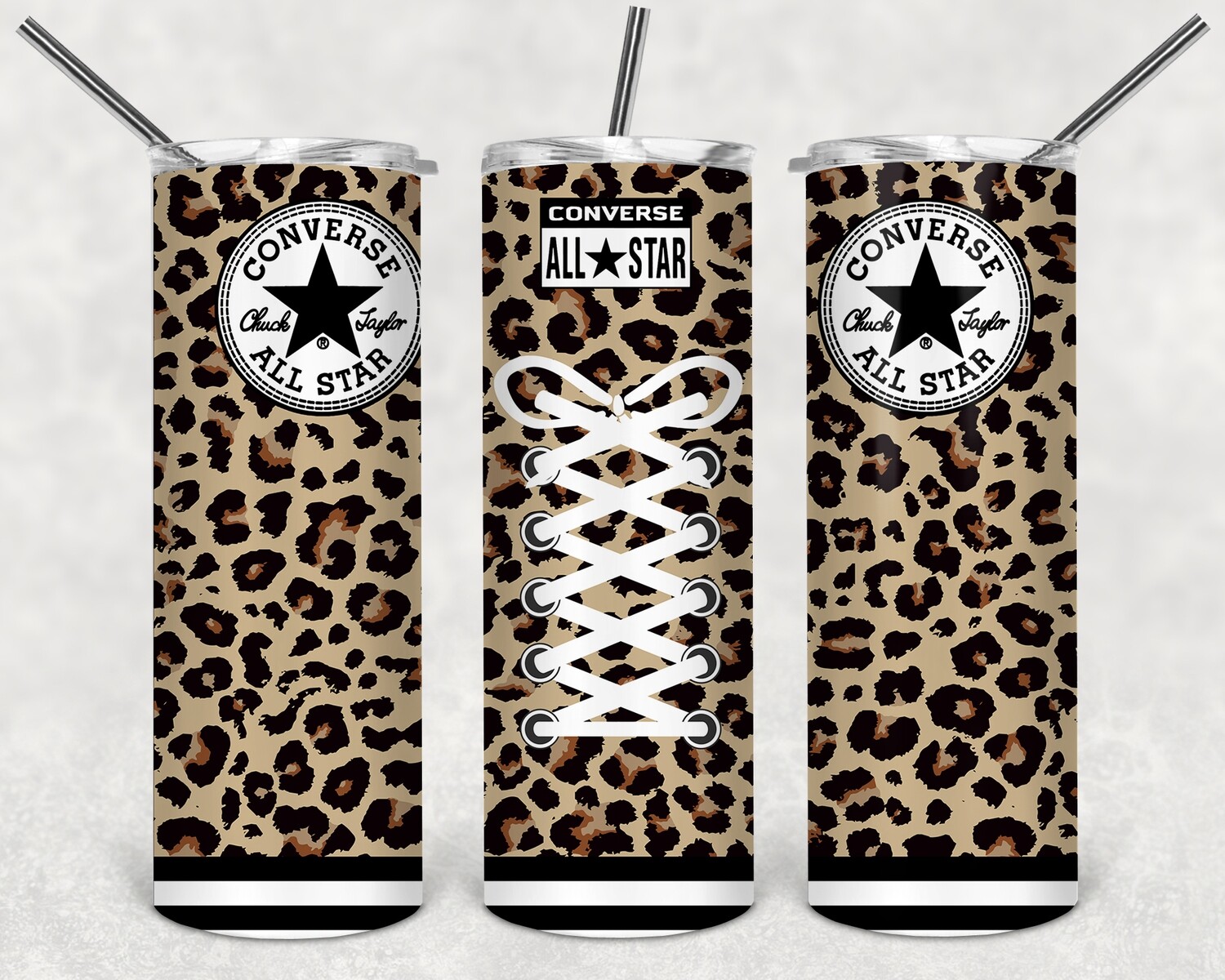 Converse Leopard tumbler transfer