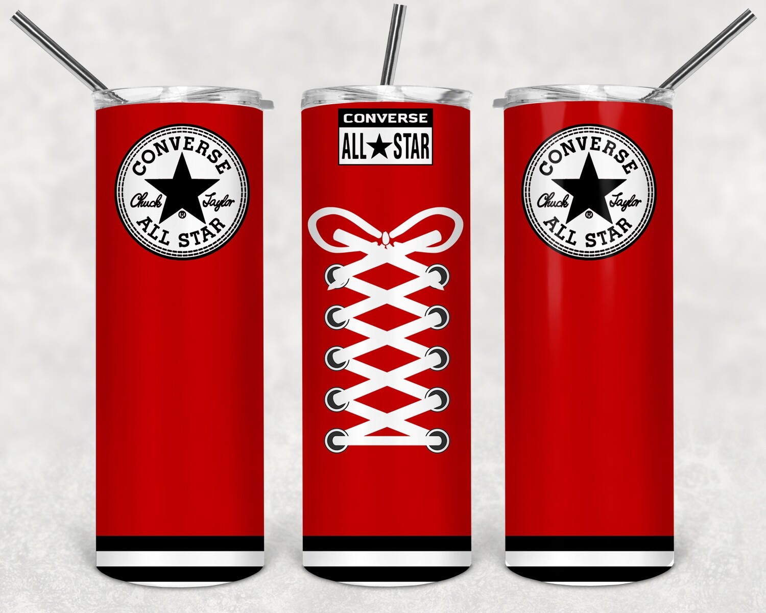 Converse Red tumbler transfer