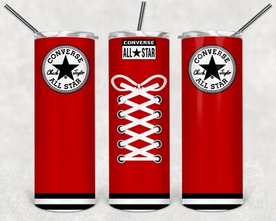 Converse Red tumbler transfer