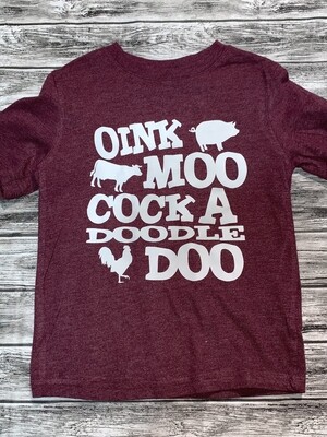 Oink Moo Cock a doodle doo