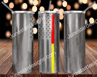 Firefighter- Red/Yellow line (2 designs) transfer