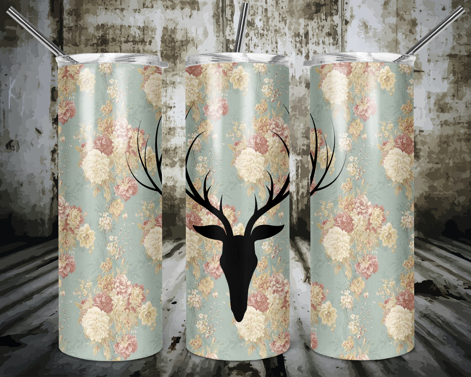 Deer head (4 colors) transfer