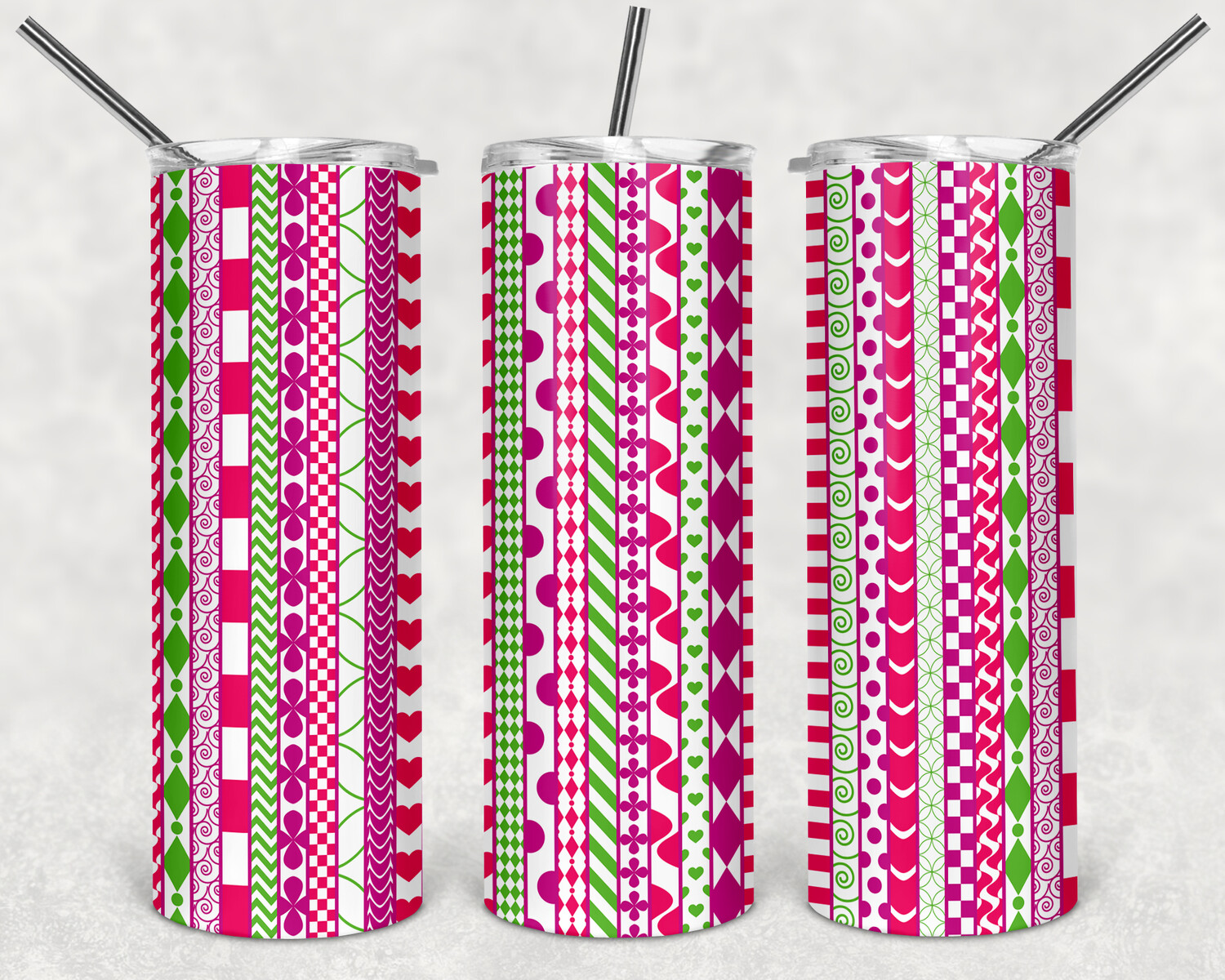 Pink stripe w4 tumbler