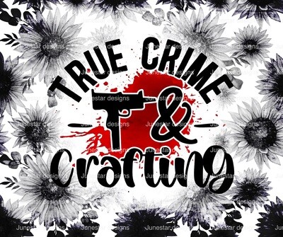 True crime &amp; crafting blk &amp; white