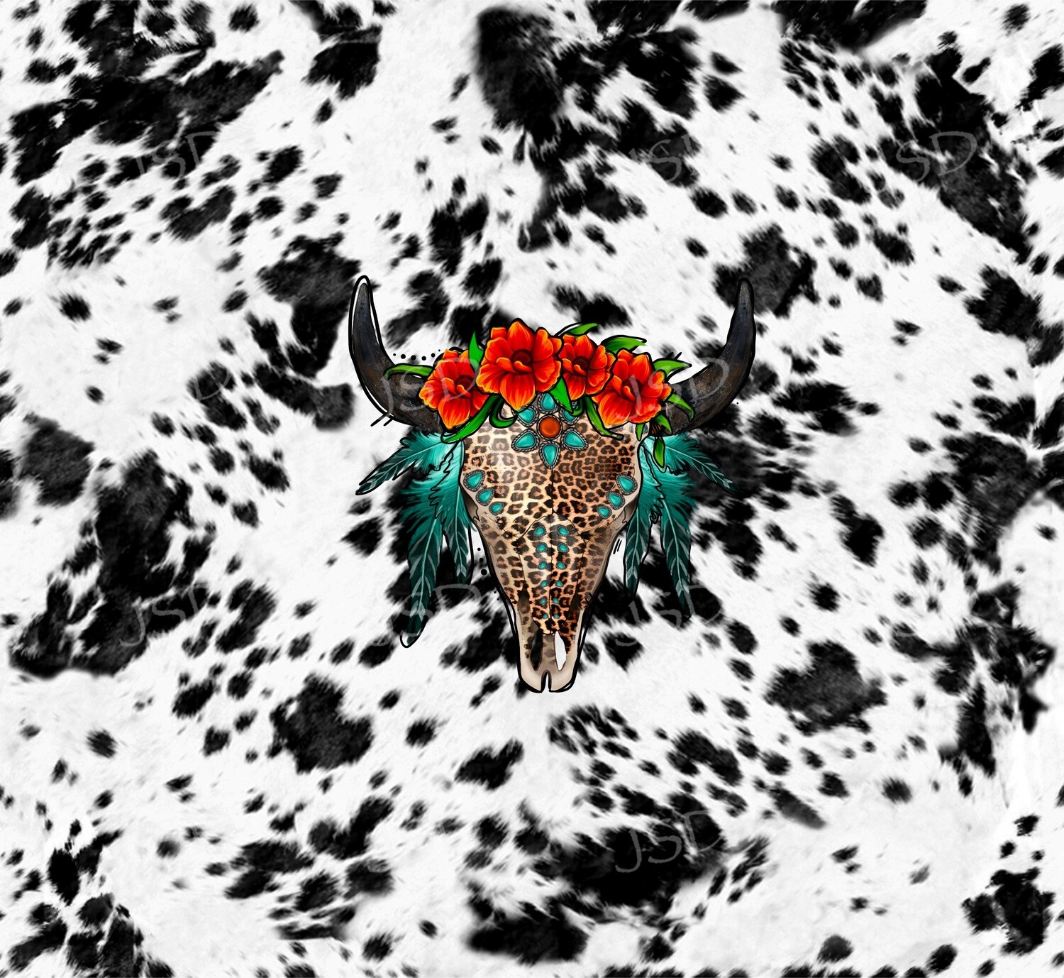 boho steer cowhide