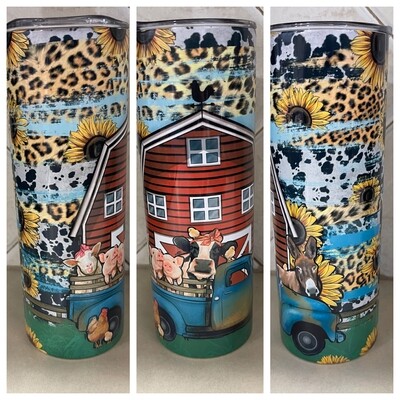 Leopard cowhide farm