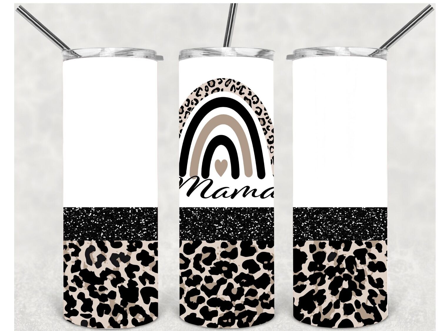 Leopard mama tumbler design