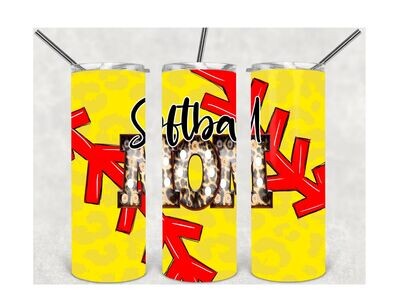 Softball mom tumbler