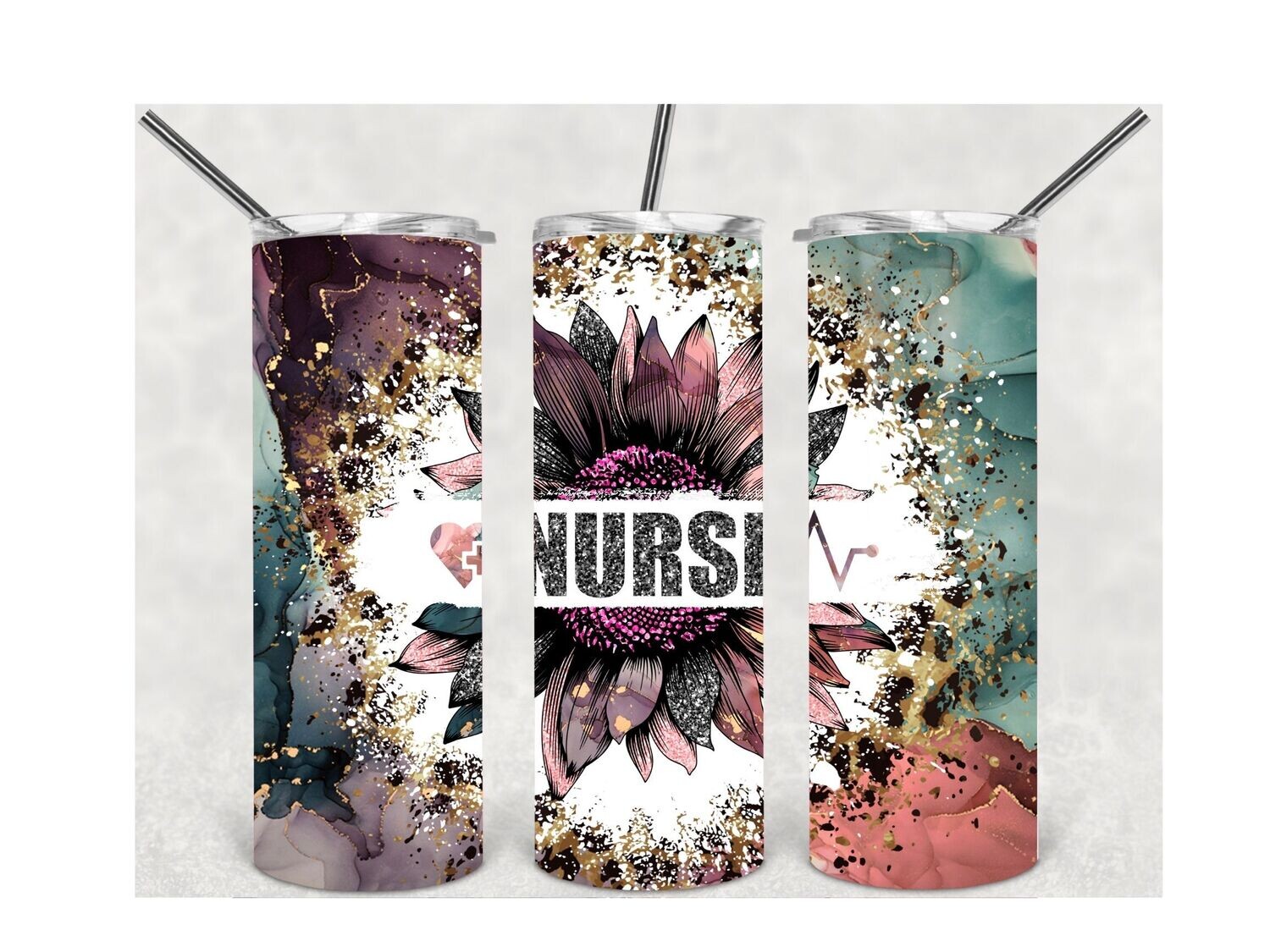 Sunflower Nurse tumbler