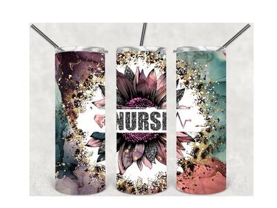 Sunflower Nurse tumbler