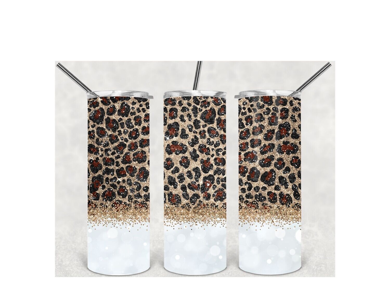 Glitter leopard transfer