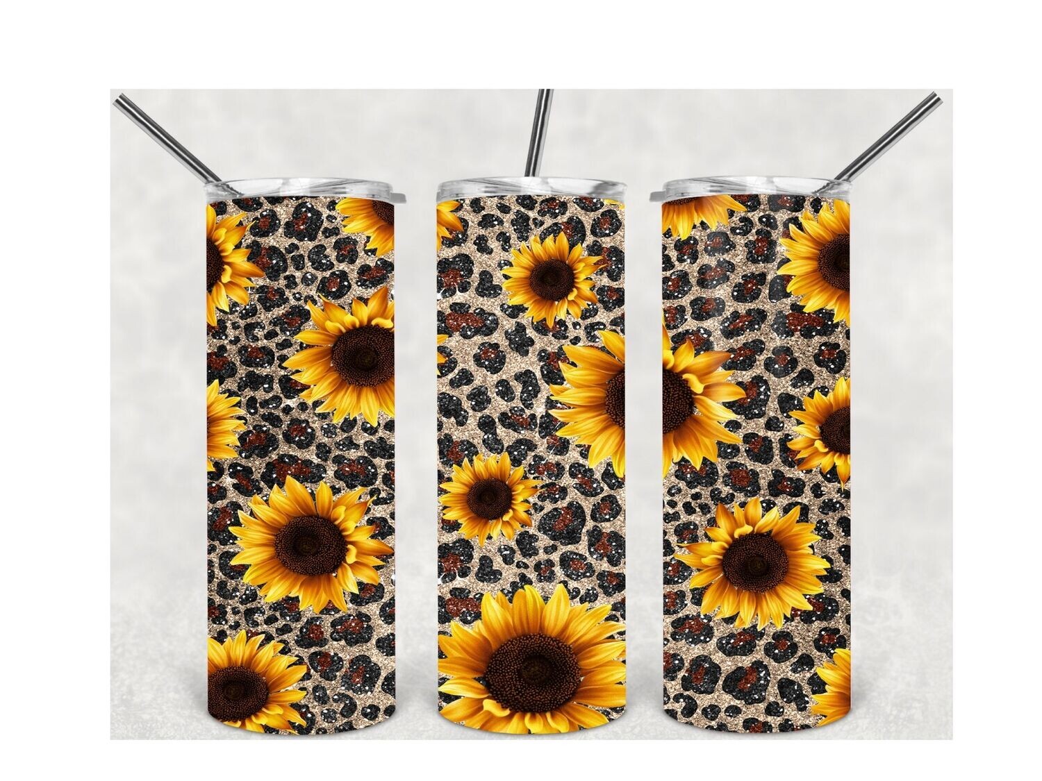 Leopard sunflower transfer