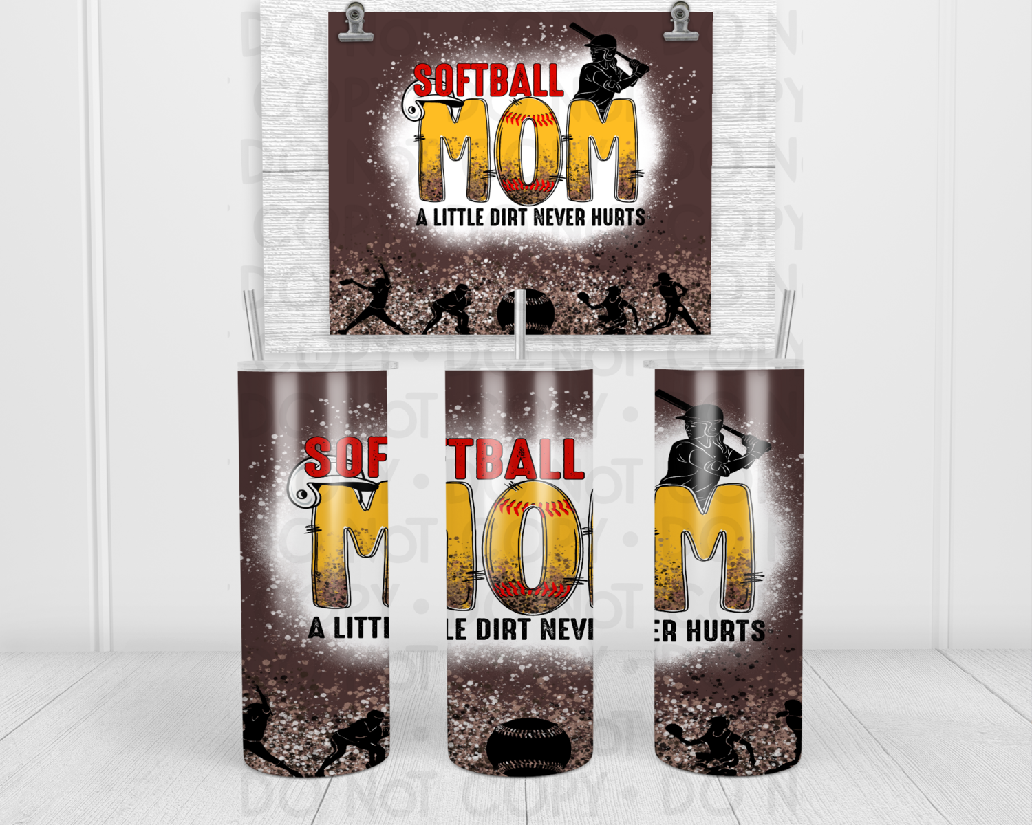 Softball mom tumbler