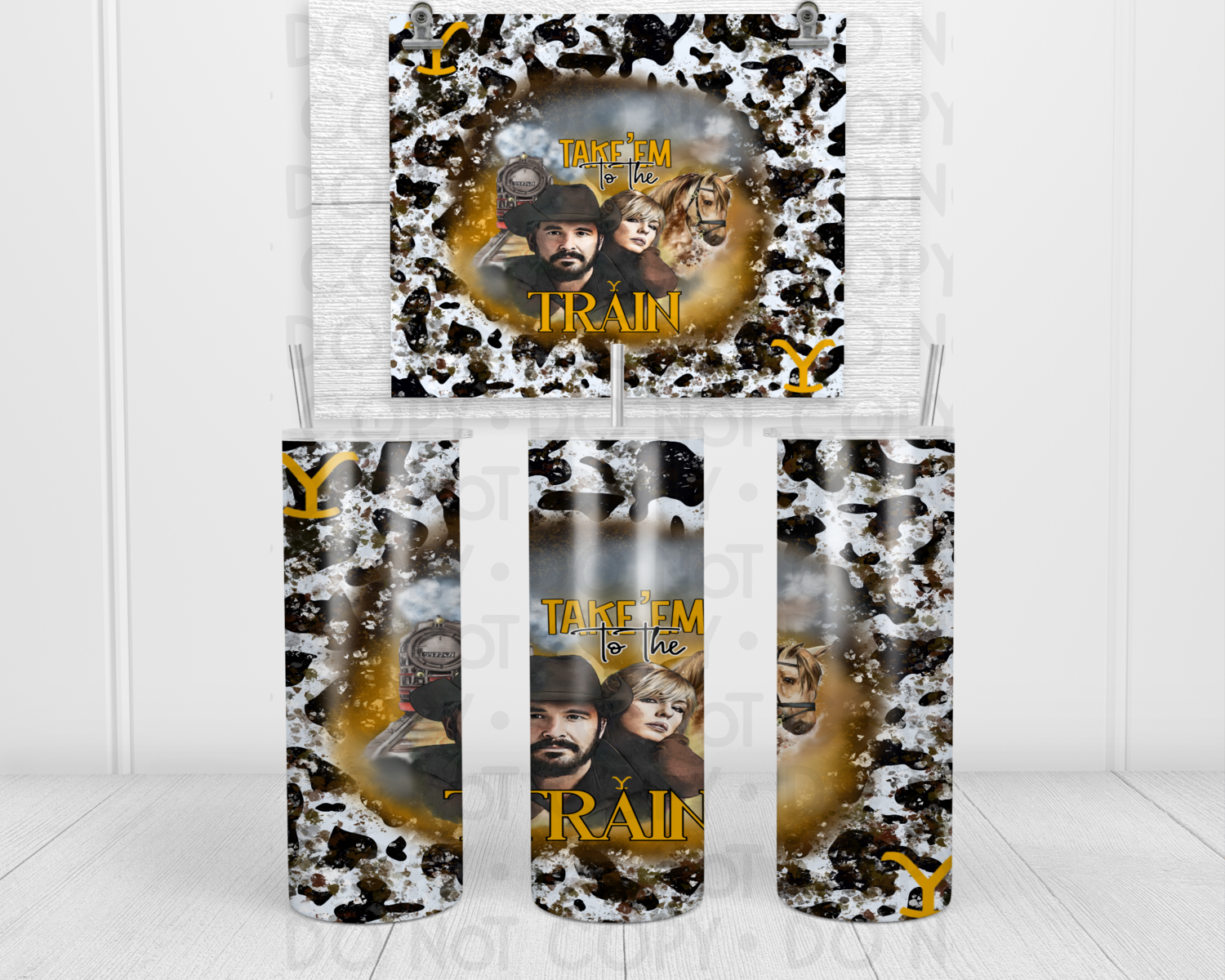 Take em&#39; to the train tumbler