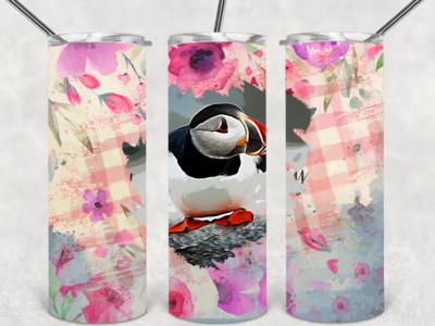 Watercolor Puffin transfer