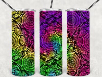 Tie dye cuss words Mandela tumbler