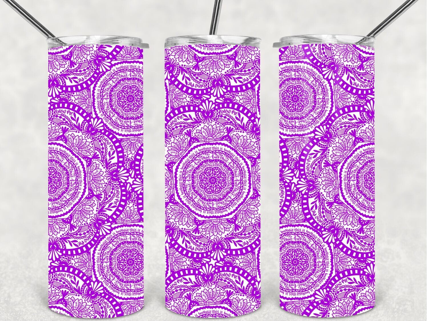 Purple cuss words Mandela tumbler