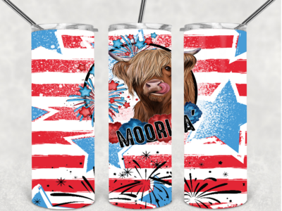 Highland cow America tumbler
