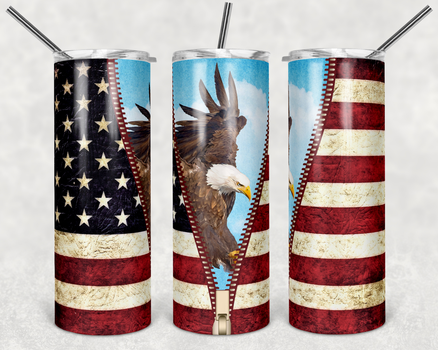 American flag Eagle tumbler