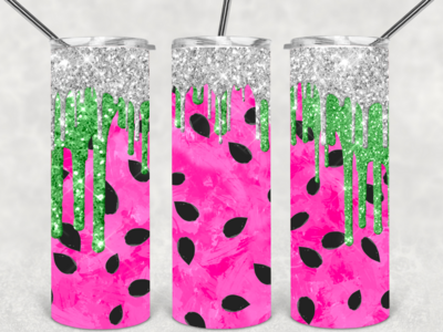 Pink watermelon tumbler