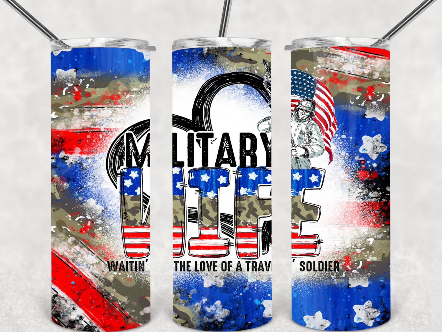 Military wife tumbler
