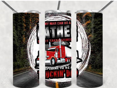 Trucking dad tumbler