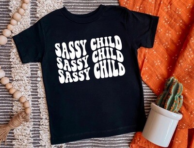 Sassy child retro wavy