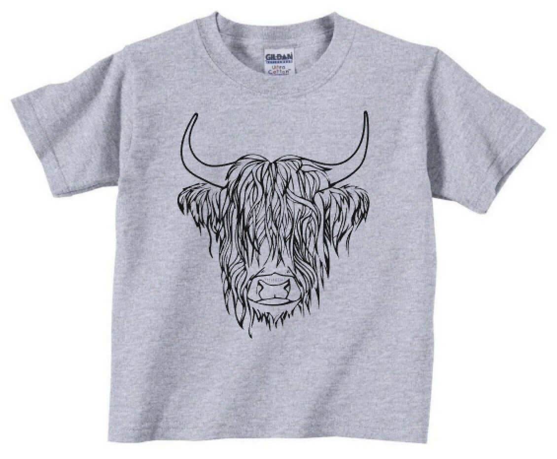 Youth- Highland cow (boy) shirt