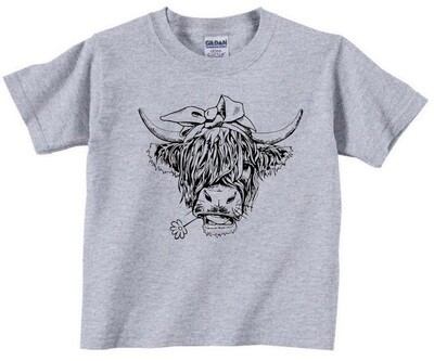 Youth- Highland cow (girl) shirt