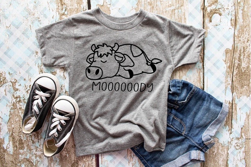 Youth- Moody cow shirt
