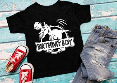 Birthday boy dinosaur shirt