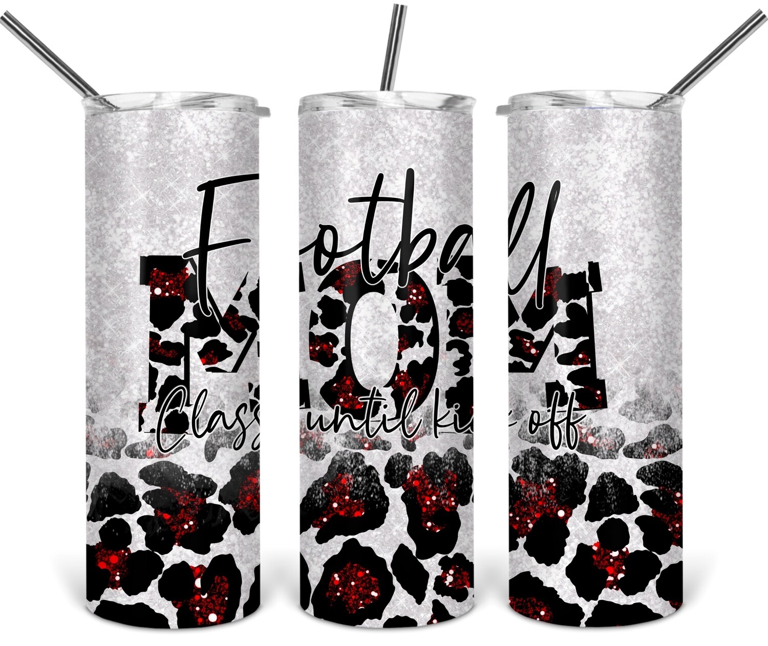 Football mom tumbler - Maroon