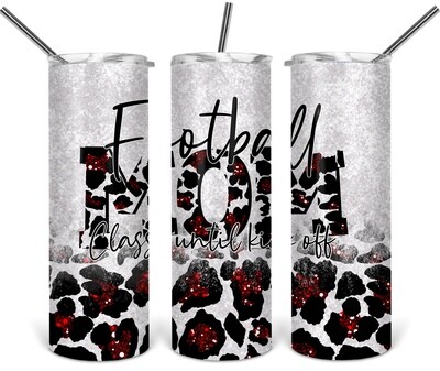 Football mom tumbler - Maroon