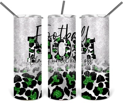 Football mom tumbler - Green