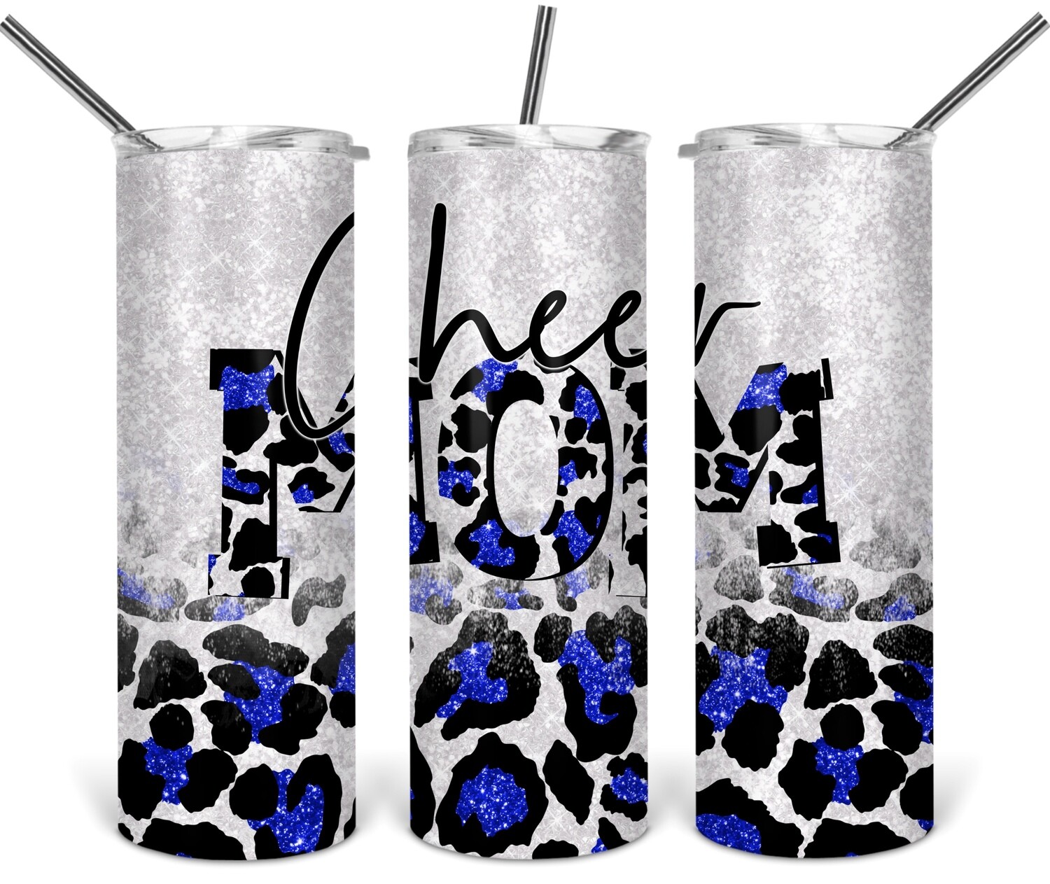 Cheer mom tumbler - Blue