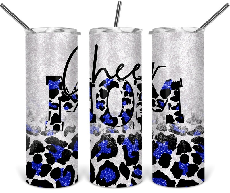 Cheer mom tumbler - Blue