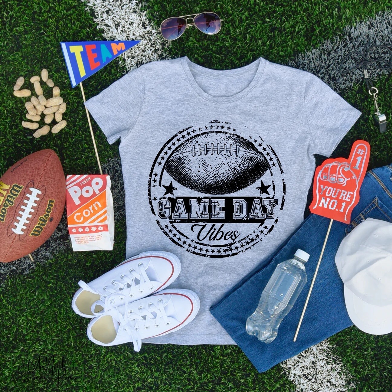 Game day vibes football  shirt