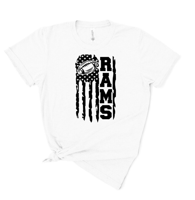 Rams football flag shirt