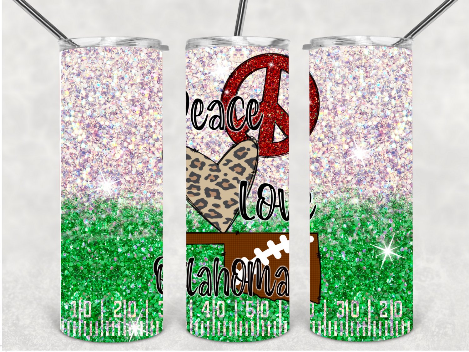 Oklahoma football tumbler