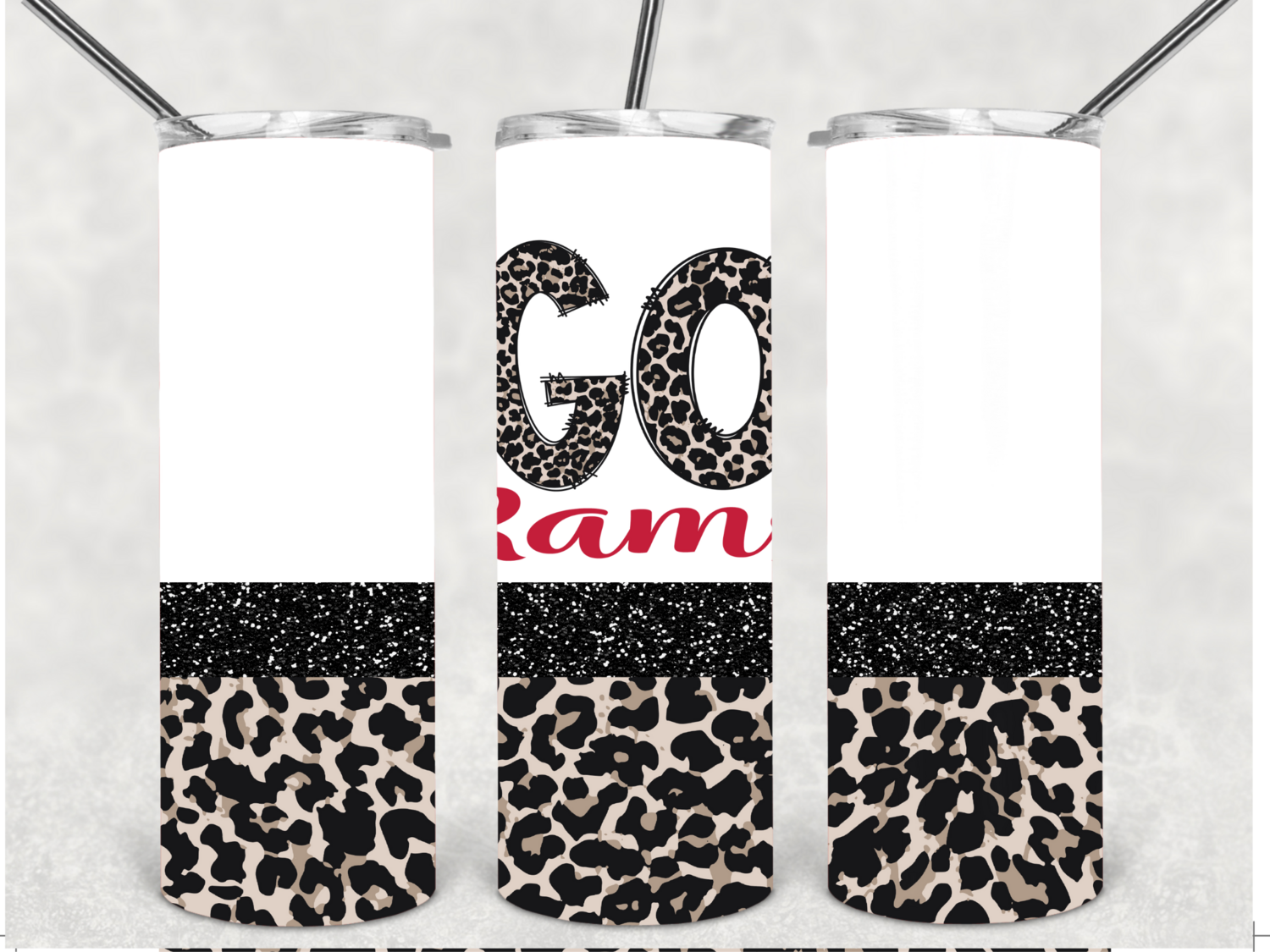 Leopard Rams tumbler