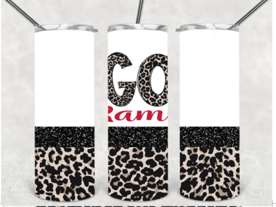Leopard Rams tumbler