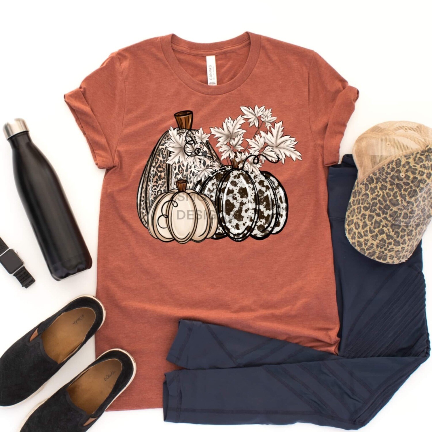 Leopard pumpkin shirt