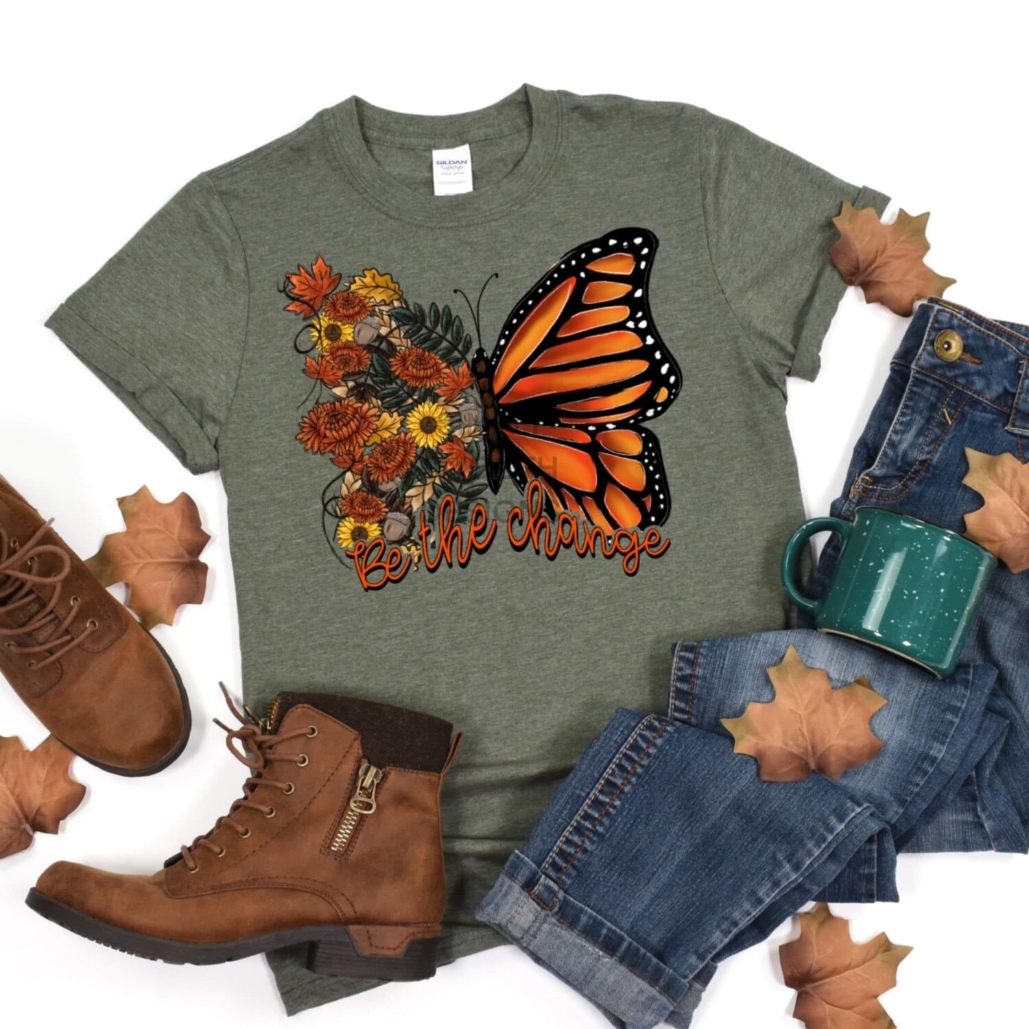 Be the change butterfly shirt