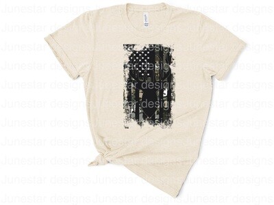 Camo flag deer shirt