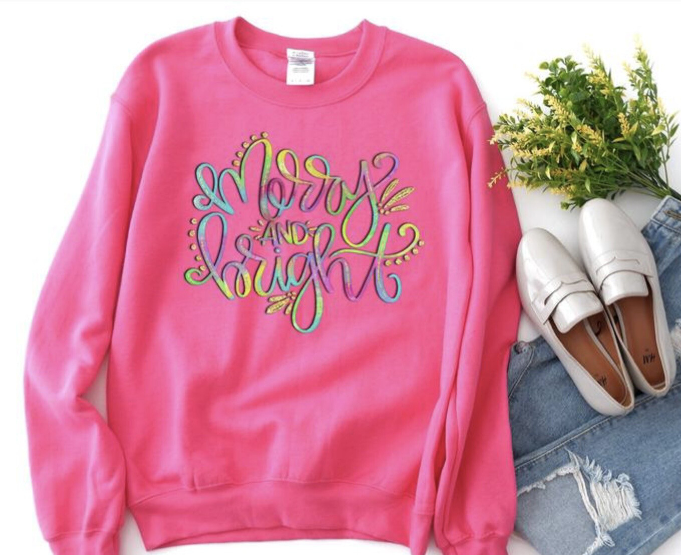 Merry &amp; Bright crewneck