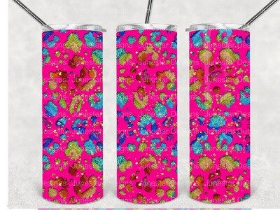Pink leopard tumbler