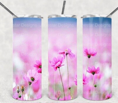 Pink flowers tumbler