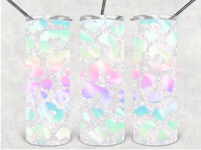 Pastel leopard tumbler