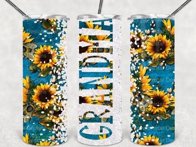 Sunflower grandma tumbler
