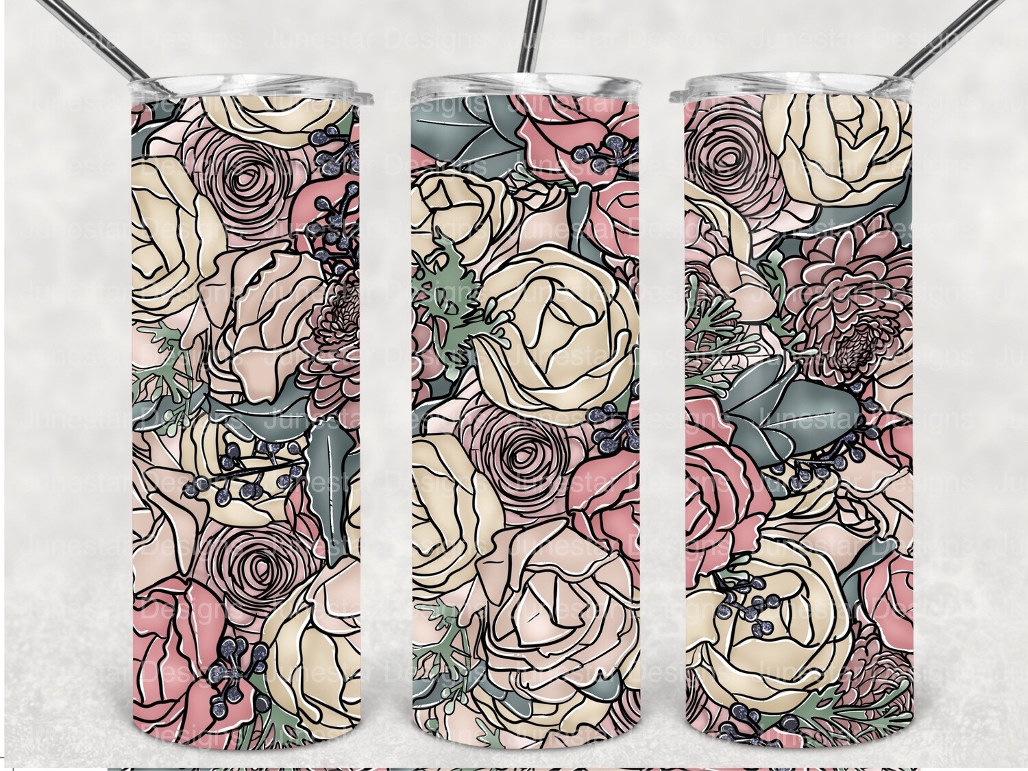 Floral tumbler